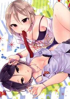 二人でエッチな遊びをする奏と周子！お股も汗以外の汁で濡れてます！